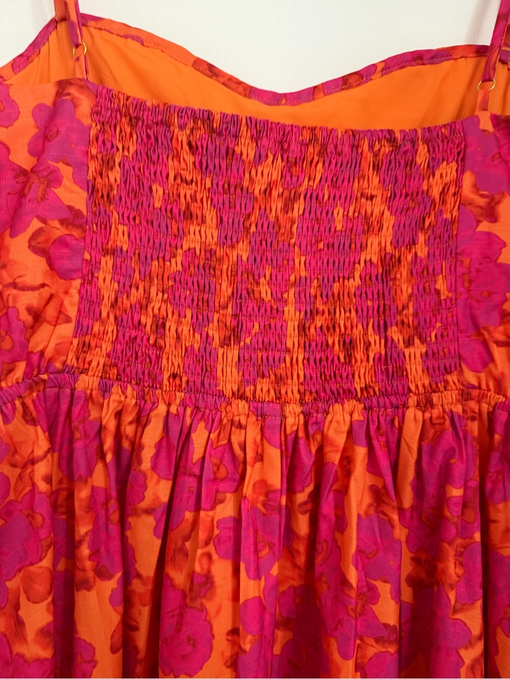 Runaway The Label Orange & Pink Floral Maxi Dress, Size Large - Picture 5 of 7